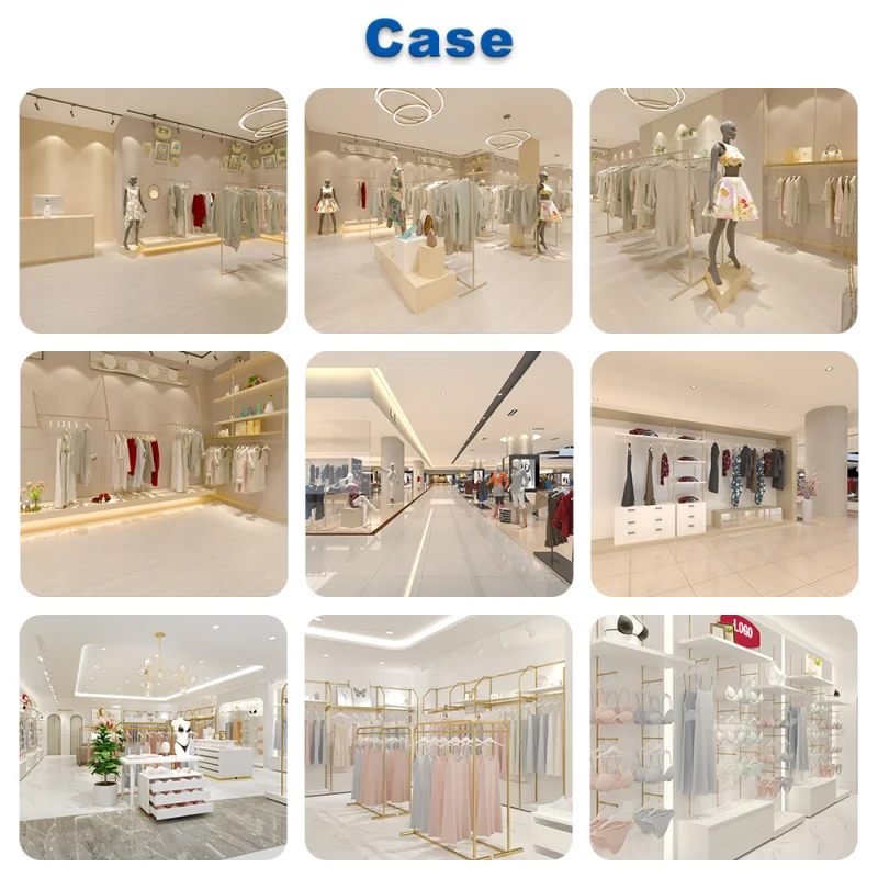 custom.One-stop Design Clothing Display Furniture Wood and Steel Clothing Rack Showroom Garment Shop Equipment Store Clo