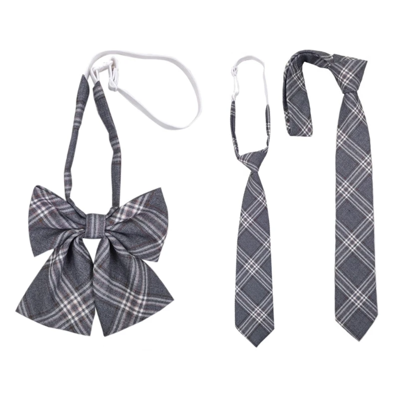 

Uniform Collar Tie Butterfly Bowknot Tie Adult Checked Bows Ties for DAILY Party 28TF