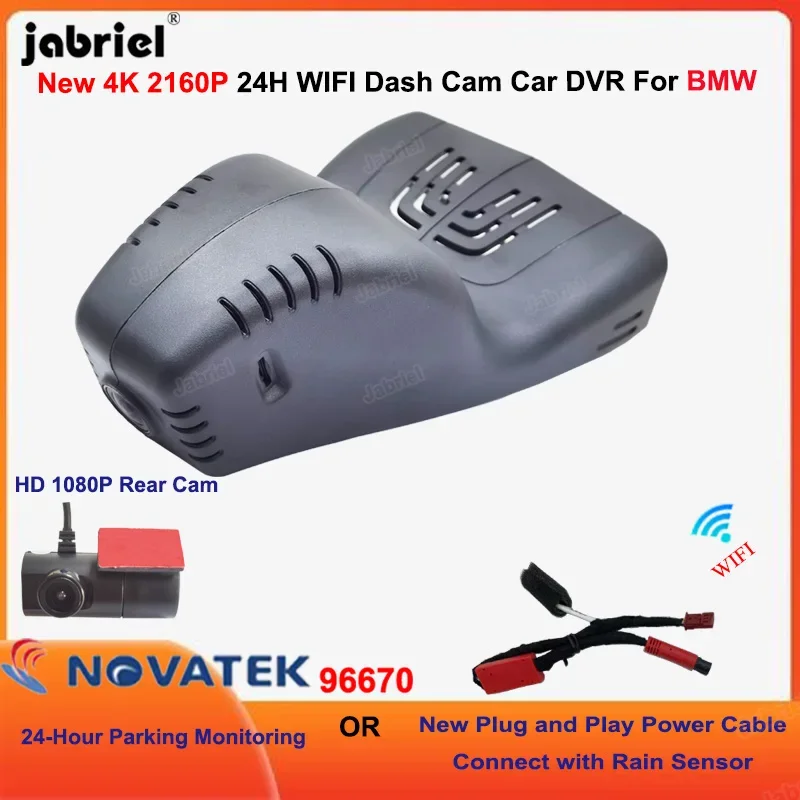 

For BMW G14 G15 G16 X5 40i 30d 40d G05 X7 40i G07 G20 G21 330i 320d 330d 840i 4K Wifi Dash Cam Front and Rear Camera Car DVR