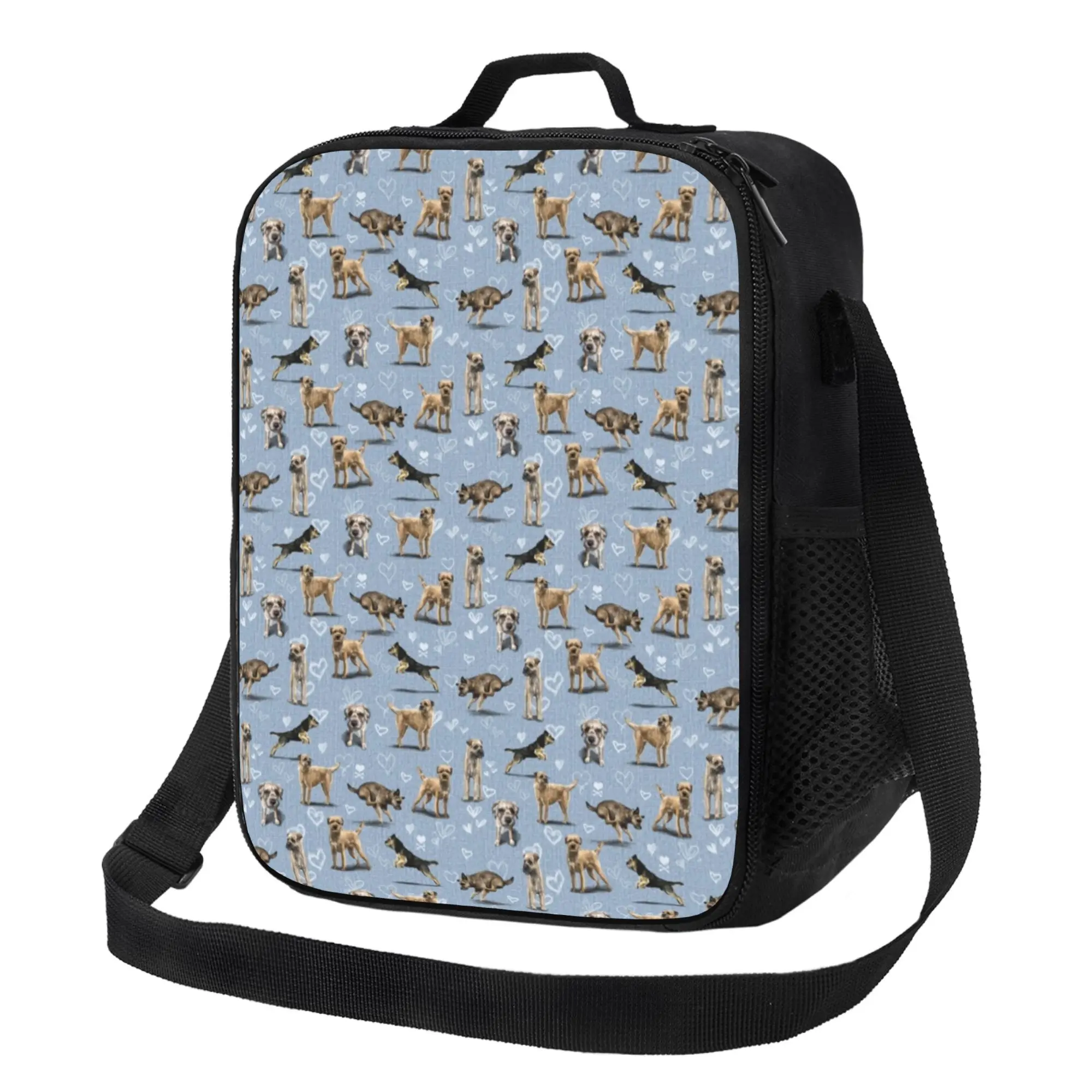 Border Terrier Print Tote Bag Lightweight for Travel Office Daily Commute Non-Food Contact