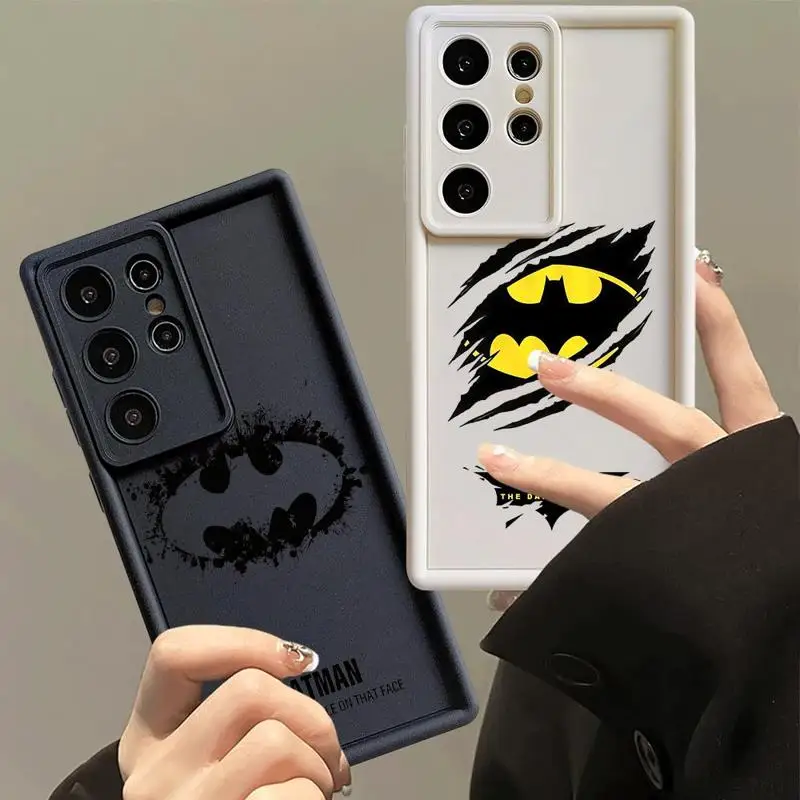 The B-Bat-mans Logo Phone Case for Samsung Galaxy S21 S24 Ultra S22 Plus S20 FE S23 FE S23 Ultra Note 20 Ultra Soft Cover