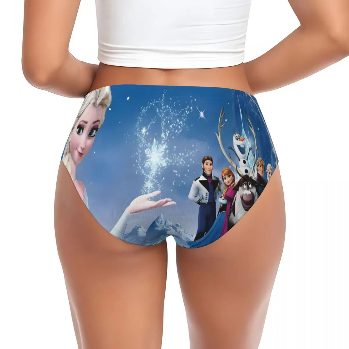 Женские милые трусики принцессы Эльзы на заказ, нижнее белье, женские дышащие трусы с героями мультфильмов аниме, трусы