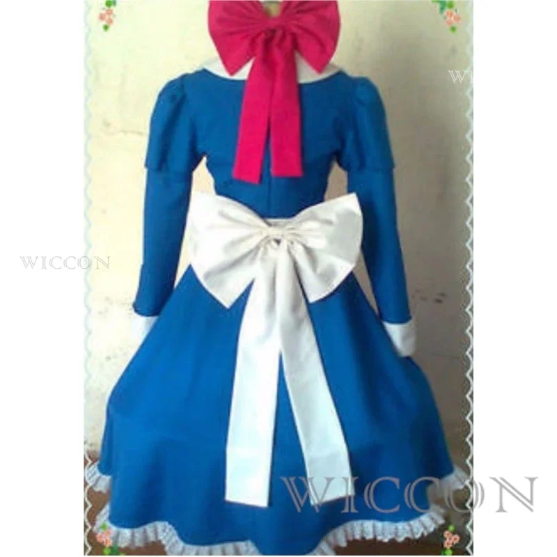 Anime Mad Father Aya Drevis Cosplay Costume Dress With Wig Maid Uniform Red Bow Headwear Halloween Uniform Outfit Custom Siz@0Z*