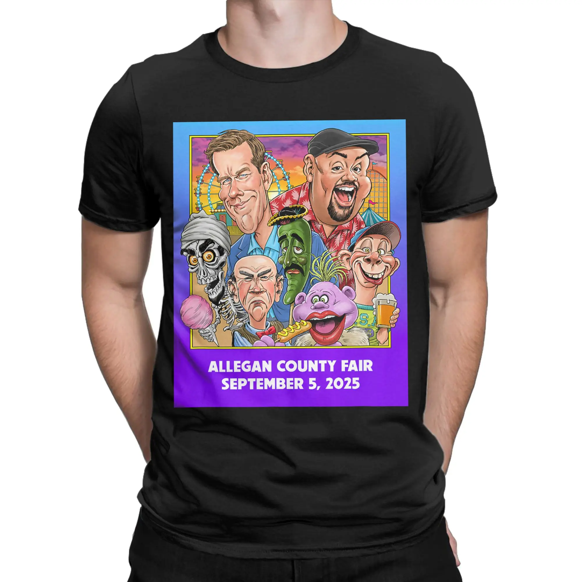 Couple T-Shirt Gabriel Iglesias Jeff Dunham Allegan County Fair T Shirts Hippie Bethel Summer Tees Classic Cotton Tops Gift