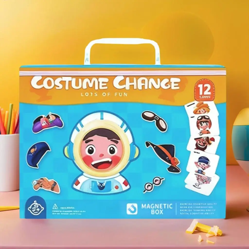 Магнитный пазл, двусторонние магнитные пазлы для ролевых игр, нарядные пазлы для детей, девочек-подростков, малышей, семейной школы, дома