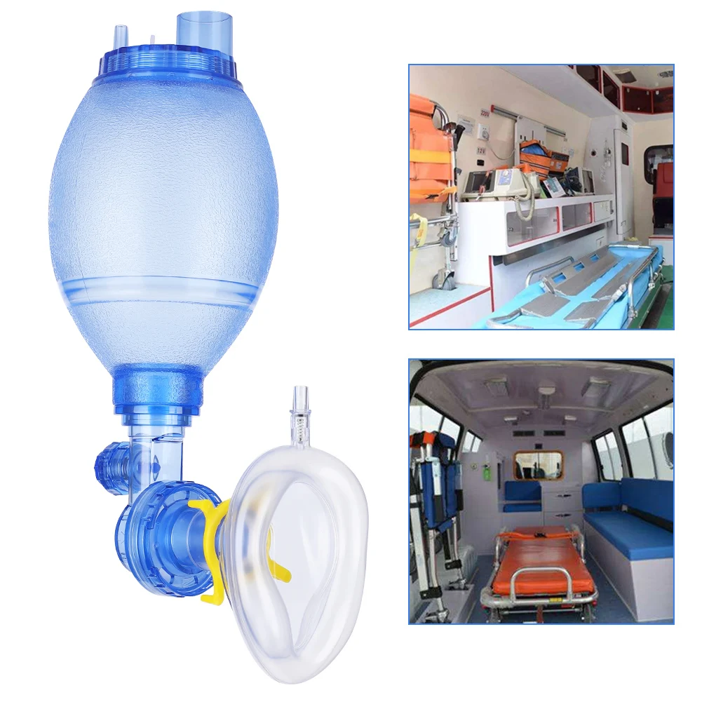 

PVC Breathing Manual Resuscitator Emergency Artificial Resuscitation Devices(Blue PVC Children Type )Medical Emergency Equipment