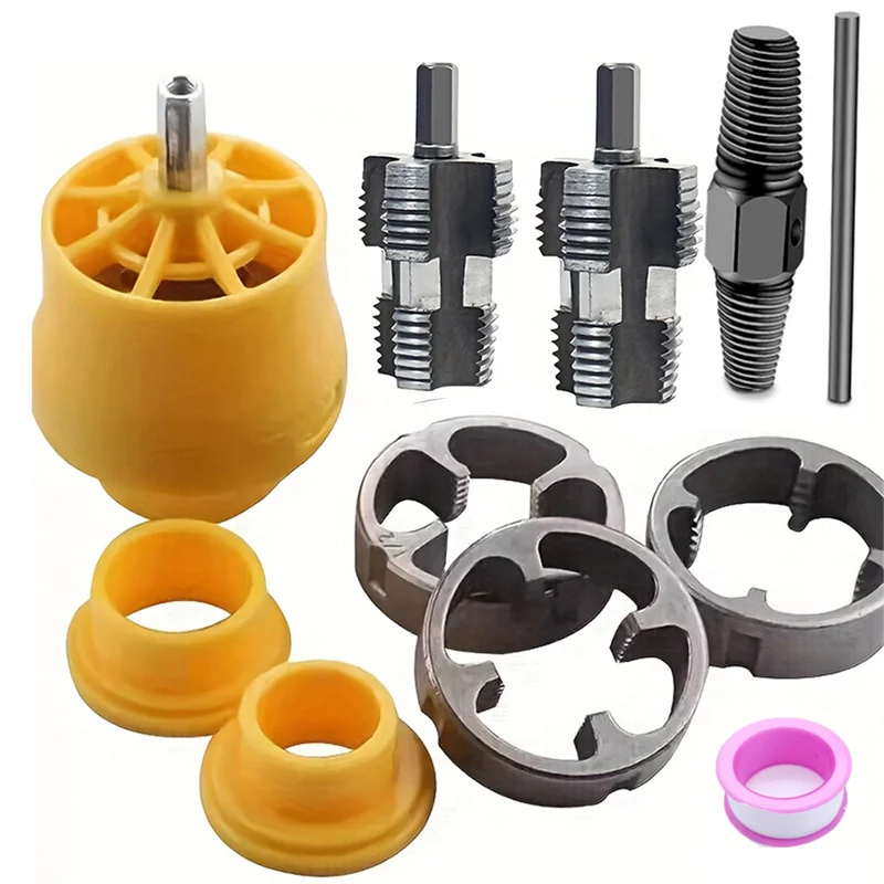 

4-point 6-point Water Pipe Inner Hole Opener, Electric Drill Hexagonal Universal Water Pipe Tapping Tool PVC Thread Maker Tool