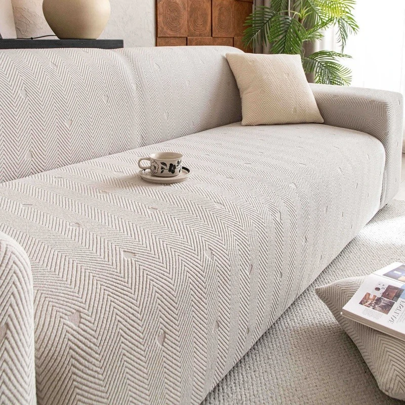 1PC All Inclusive Sofa Cover L Shaped 1/2/3/4 Seater Slipcover Elastic Fleece Armchair Couch Covers Protector Anti Cat Scratch