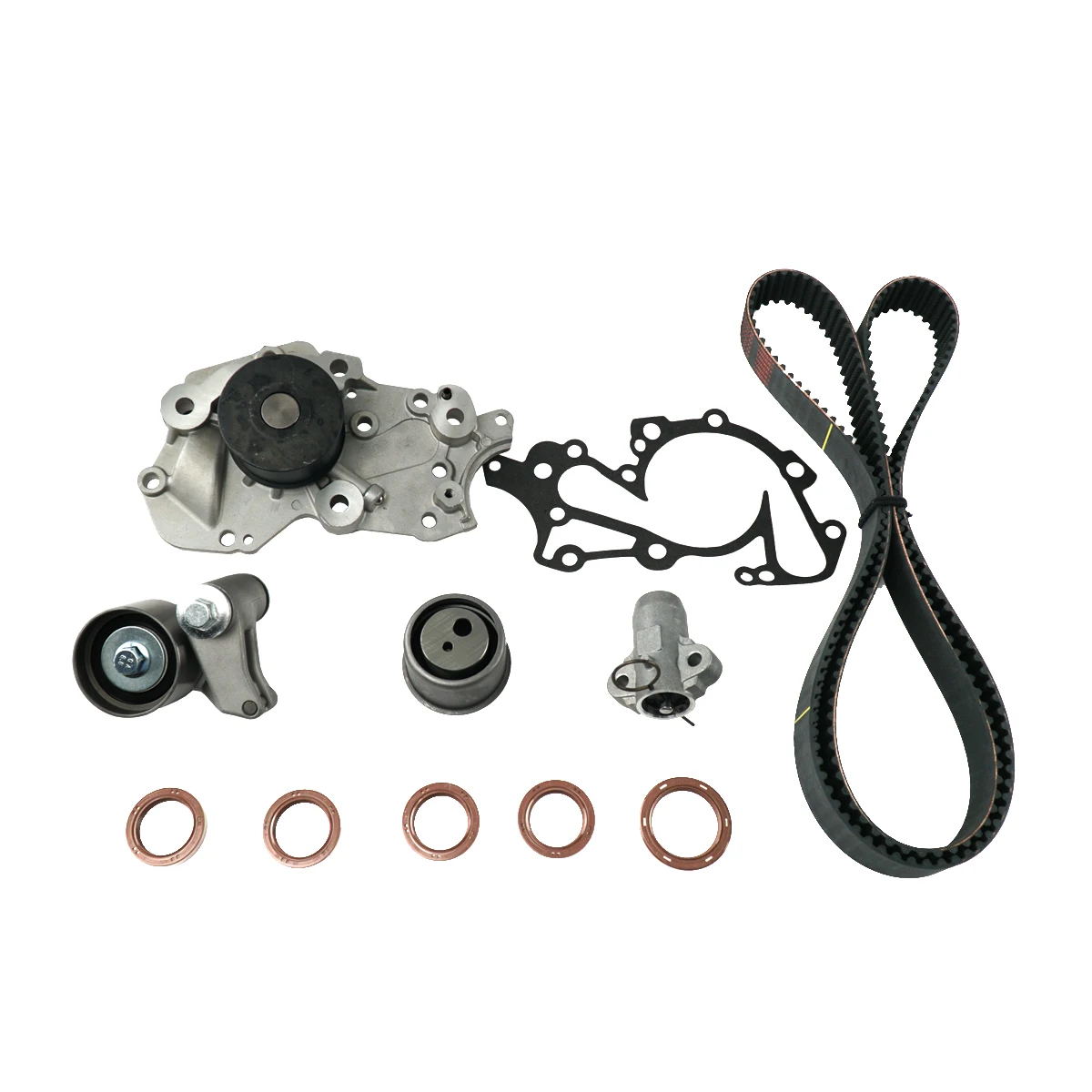 

Timing Belt Kit Water Pump with Tensioner Adjuster Fit for 06-10 Hyun dai Santa FE K ia Optima Rondo 2.7L DOHC V6 24V DELTA G6BA