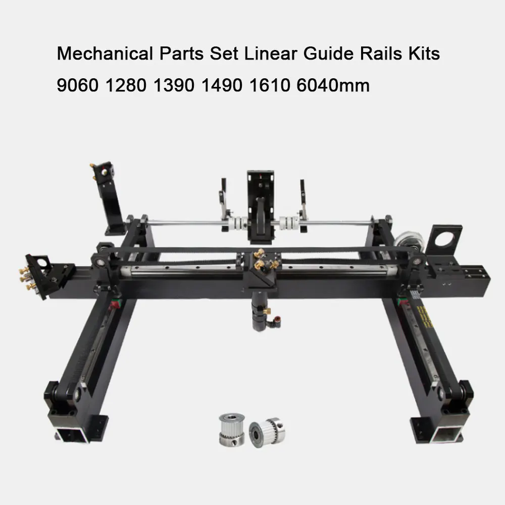 CO2 Laser Mechanical Set 6040 9060 1390 1610 1616mm Linear Guide Rails Kits Spare Parts for CO2 Laser Engraving Cutting