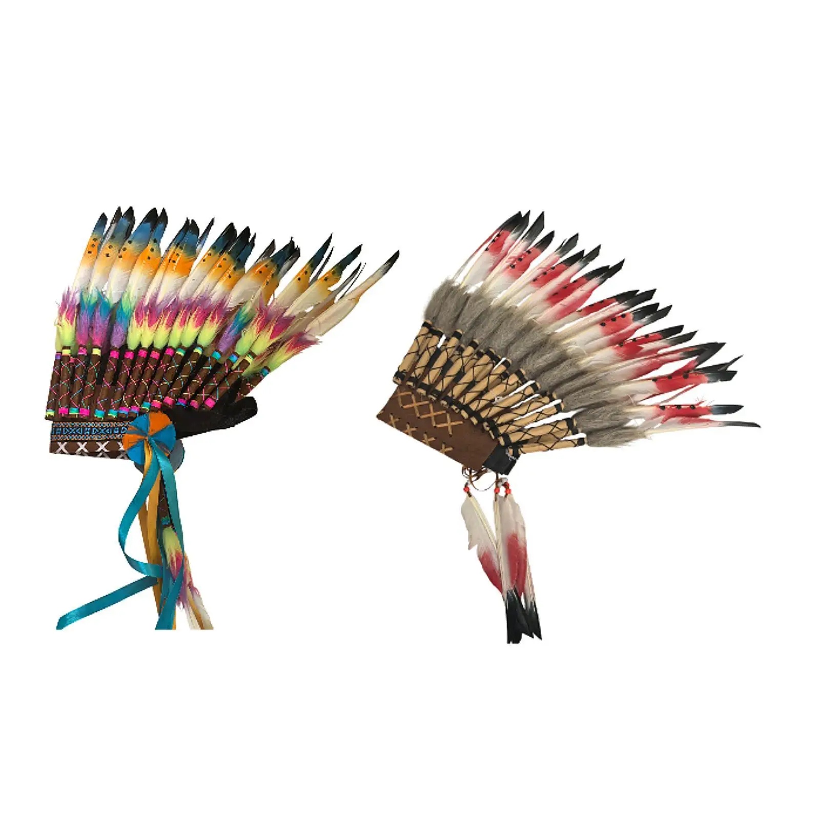 アメリカのインディアンの頭飾り、カーニバル用の羽根飾り