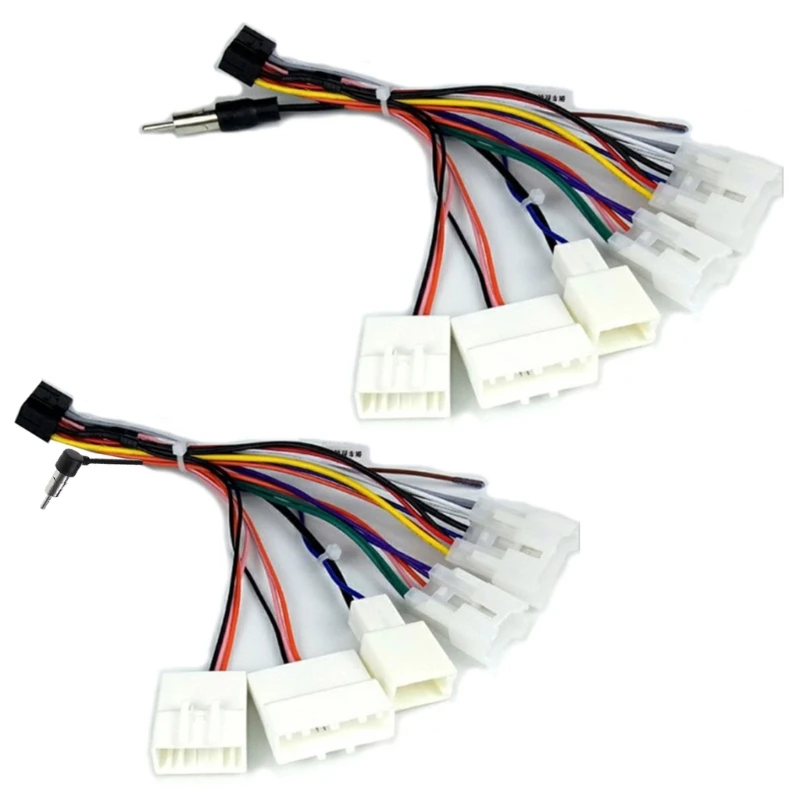 16 Pin Electrical Wire Radio DVD Navigation Wiring Harness for Toyota-Power Speaker Connector Receiver