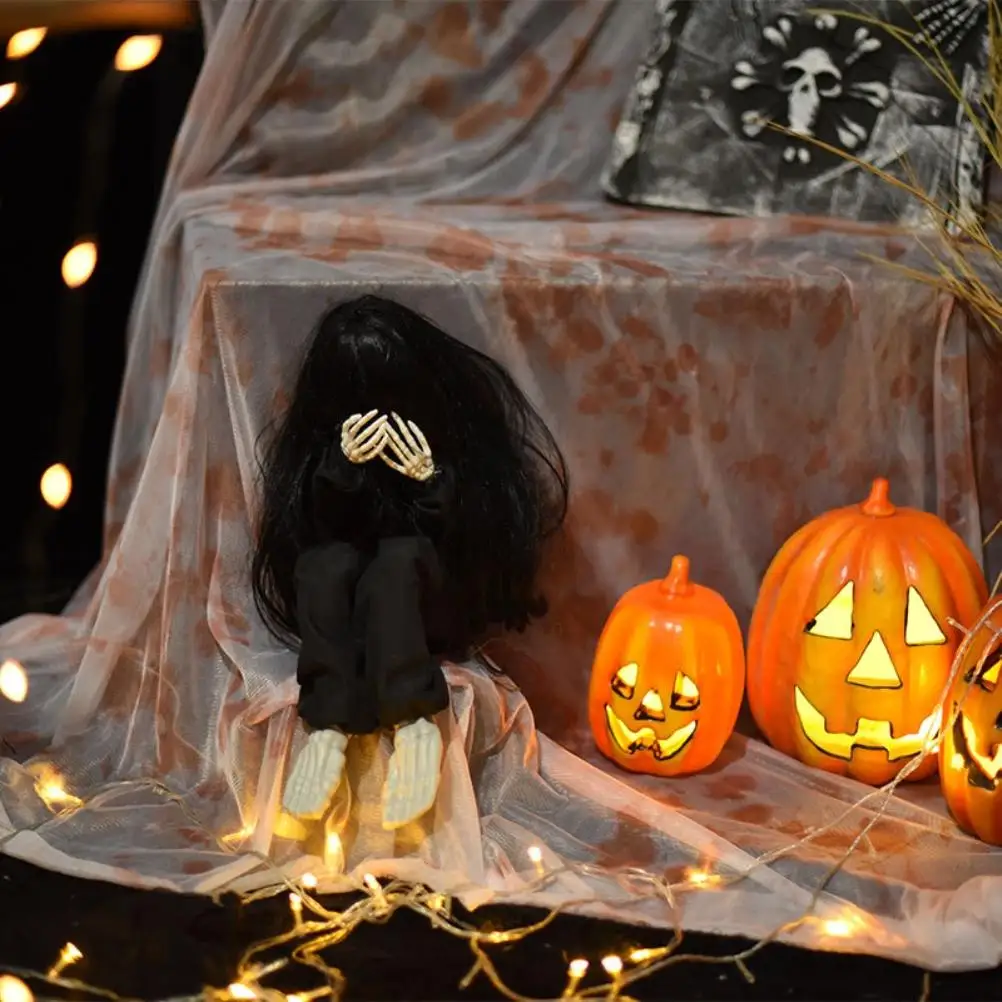 

Halloween Trembling Crying Ghost Doll Voice Control Ghost Prop Halloween Party Decorations Haunted House Prop