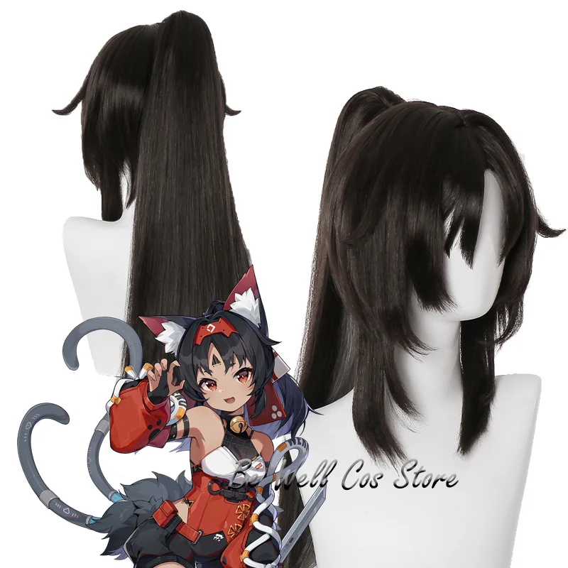 Nekomiya Mana Cosplay Perruque pour Femme, Jeu Zenless Zone ontari, Cheveux Synthétiques Courts, Perruques de Jeu de rôle, Accessoire de ixd'Halloween