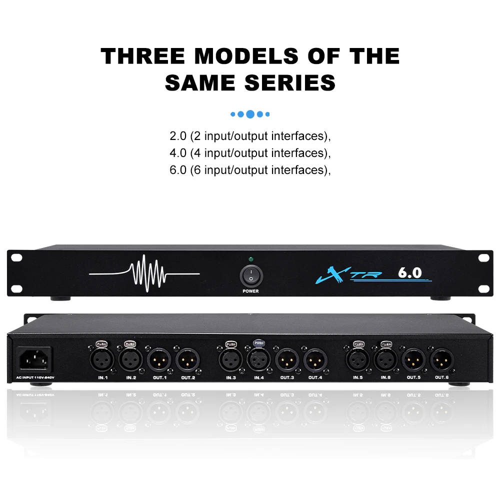 XTR2.0/4.0/6.0 Professional Feedback Suppressor Professional Audio Frequency Changer with Echo Cancellation Anti-Squeak System
