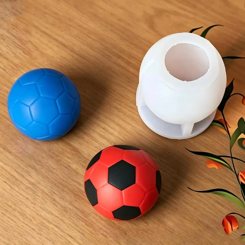 Molde de Silicona 3D de Mini Balón de Fútbol, Molde DIY para Velas Aromáticas, Manualidades de Yeso, Jabón, Regalos para Fiestas y Festivales