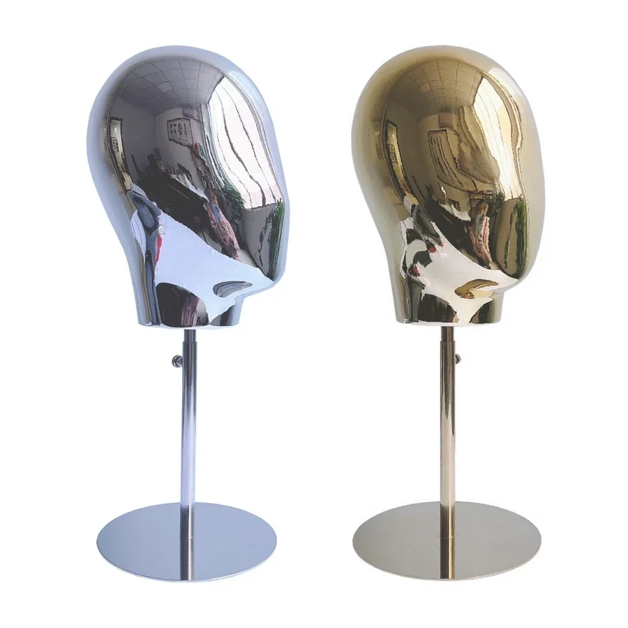 21Inch Adjustable Mannequin Head Wig Making Head Hat Rack Metal Head Wig Hat Glasses Display With Detachable Stand Vintage Style