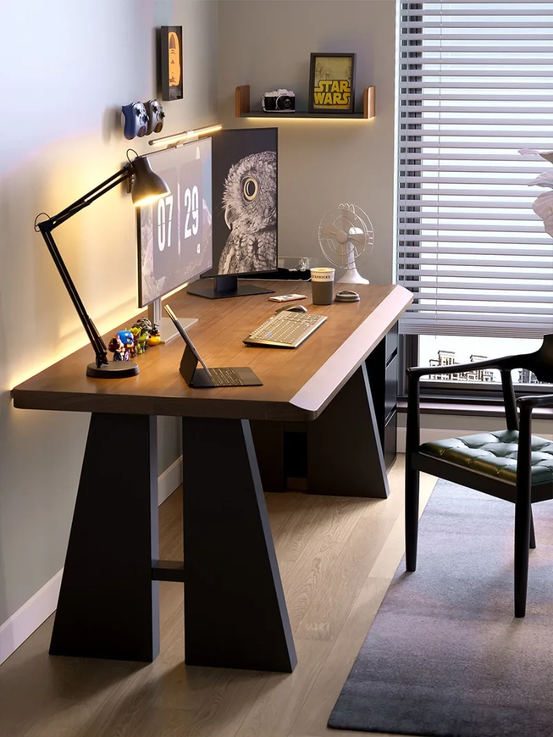 

New Double Gaming Desk Computer Desk Modern Study Bedroom Living Room Home Office Writing Desk Large Board Workbench