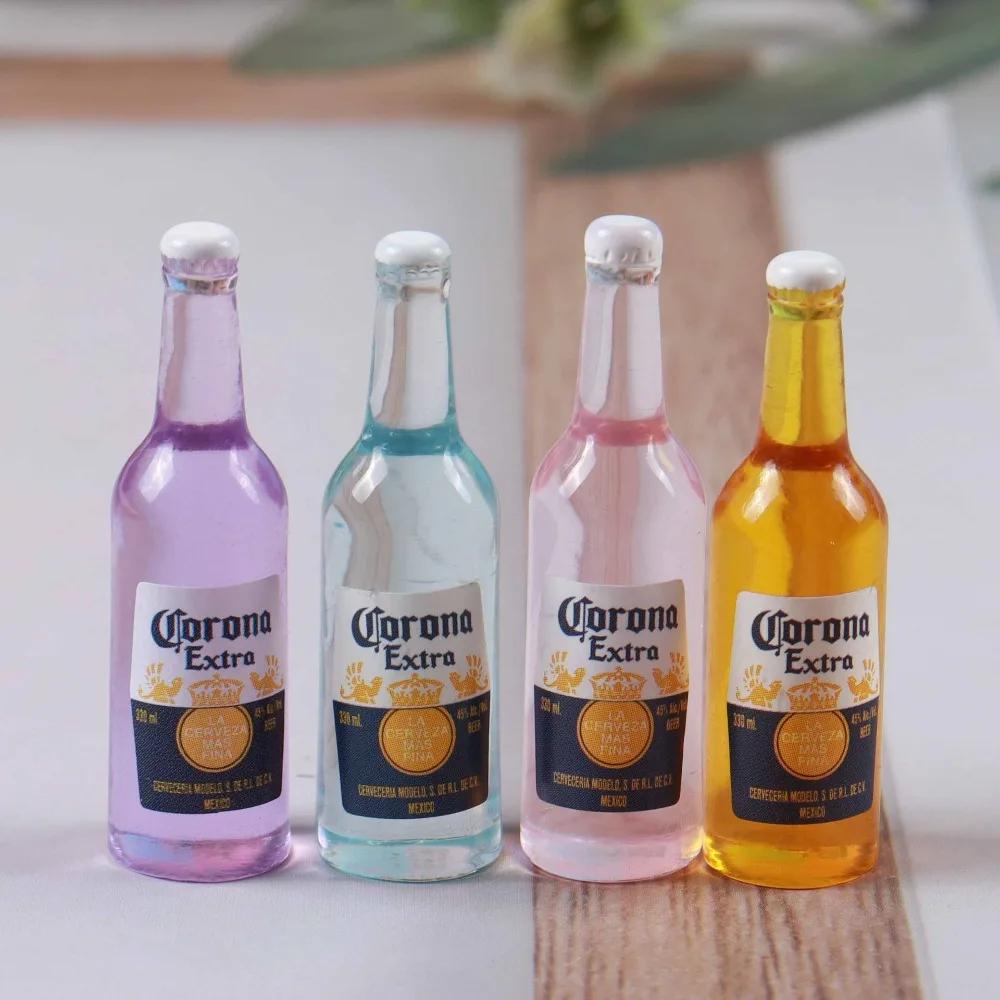 3pcs Simulation Wine Bottle Model Mini Wine Miniature Miniature Beer Bottle Creative Resin Mini Wine Bottle