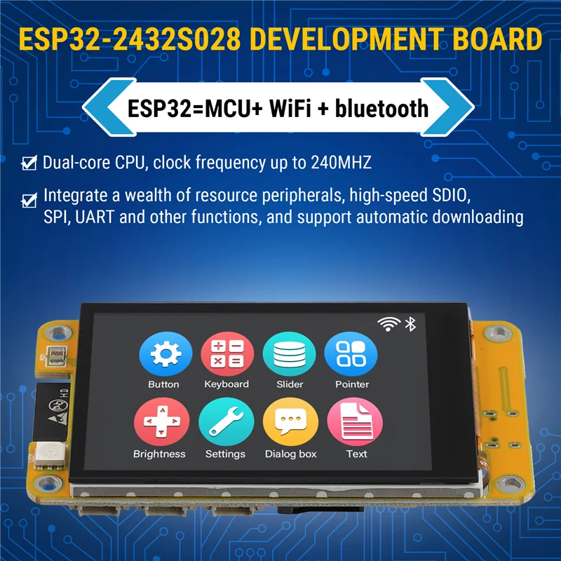 Емкостный сенсорный модуль Leading-IPS, макетная плата ESP32,8-дюймовый экран, Wi-Fi, Bluetooth, умный ЖК-дисплей, модуль 240X320 LVGL