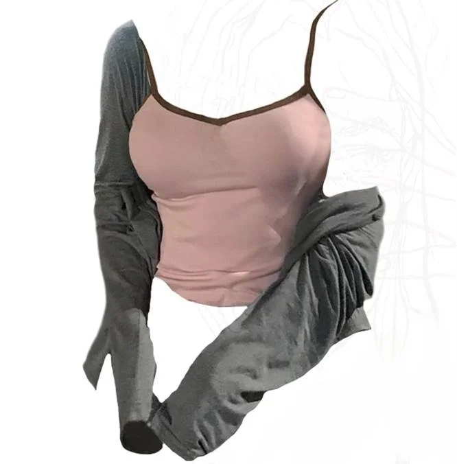 

Женский розовый солнцезащитный открытый кардиган больших размеров, уличный комплект из двух предметов, летний модный тренд