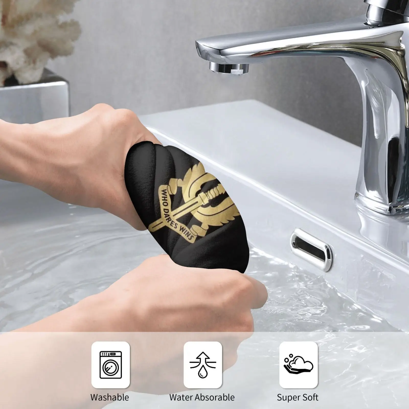 Who Dares Wins Custom Towel Bath Towel Who Dares Wins Sas Special Forces Elite Troops Best Of The Best Logo