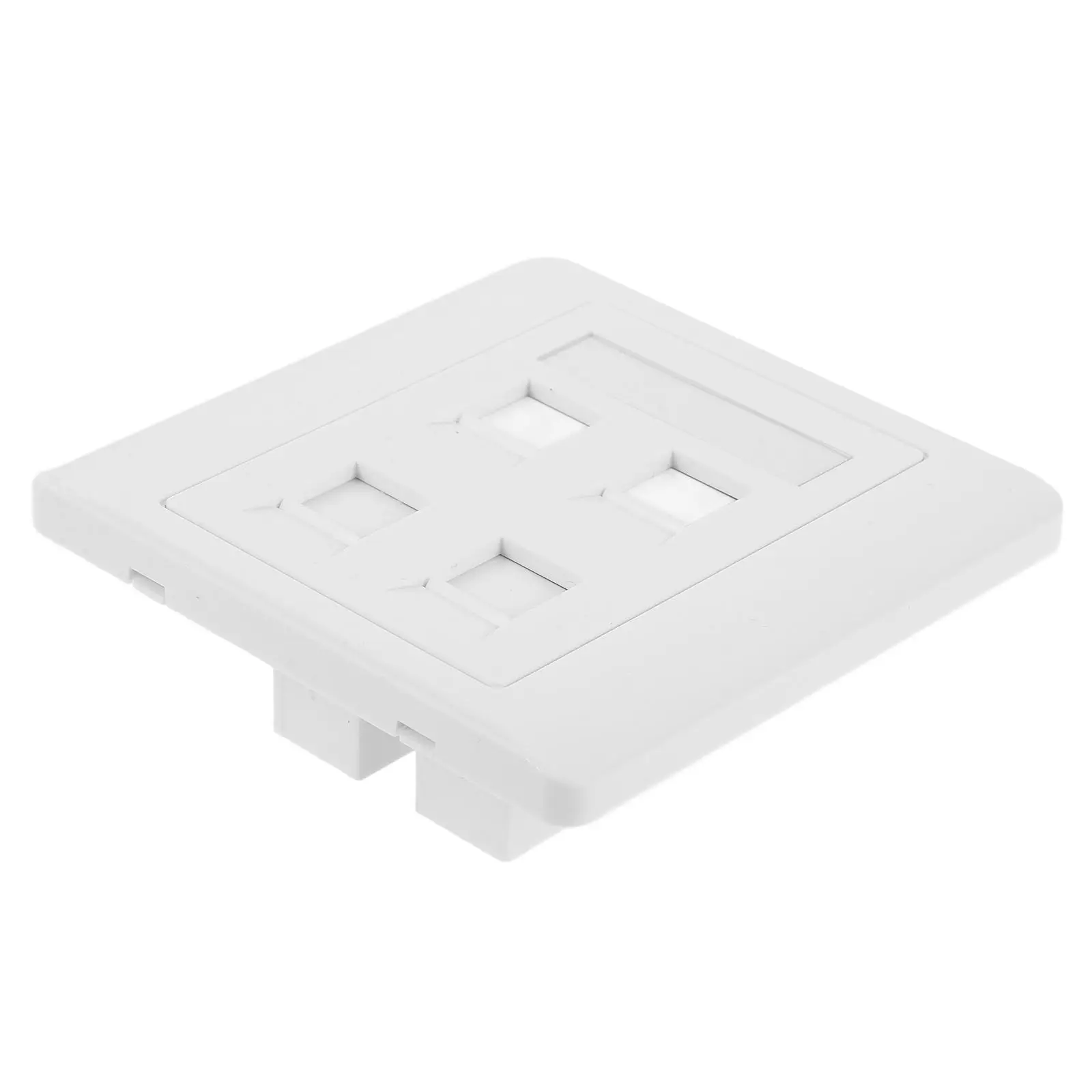 Plastic Wall Mount Ethernet Socket For Home Network Office Worker 4-Port Plate CAT6 Wall-mounted Outlet Panel Sturdy
