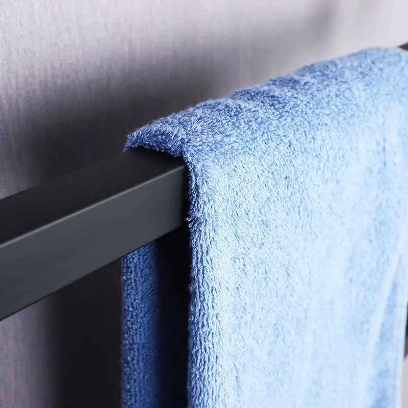 Black Electric Towel Rack 50 ℃  Constant Temperature Heating 89W One Button Switch Control  Large Area Towel