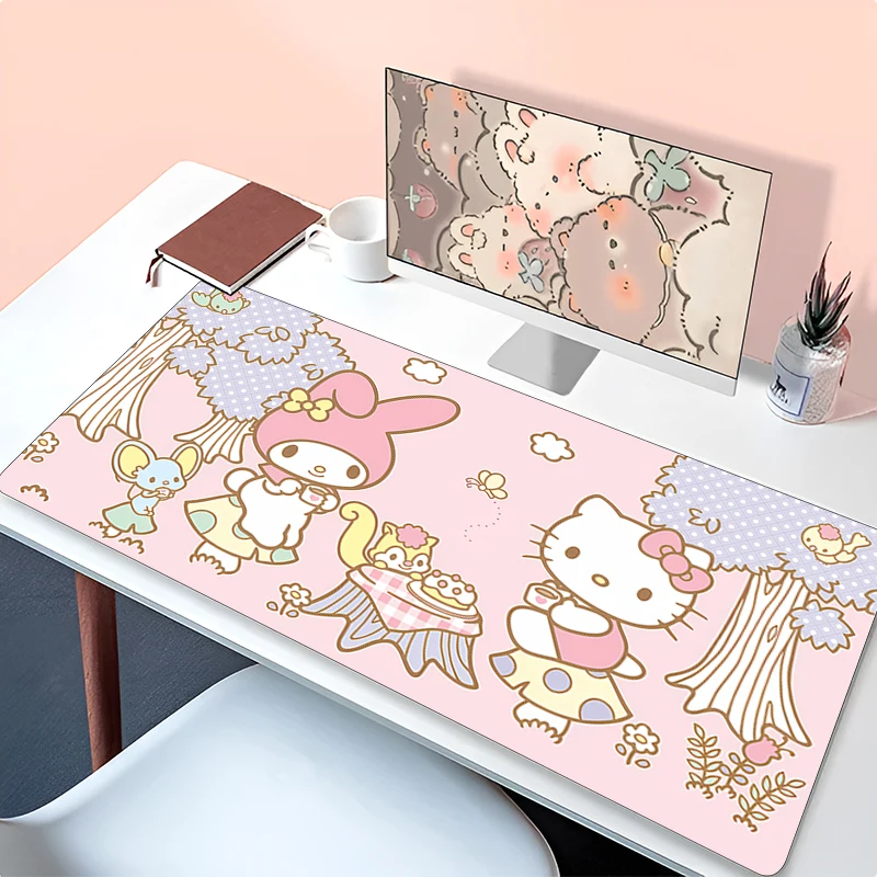 Large Kawaii Mouse Pad Gamer Keyboard M-my M-melody Mousepad Pc Computer Desk Mat Gaming Pad Mouse Mats For CS GO LOL 900x400