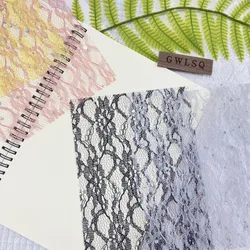 10Pcs A5 Color Lace Sequin Gauze Paper Scrapbooking Supplies DIY Junk Journal Planner Collage Background Paper Craft Material