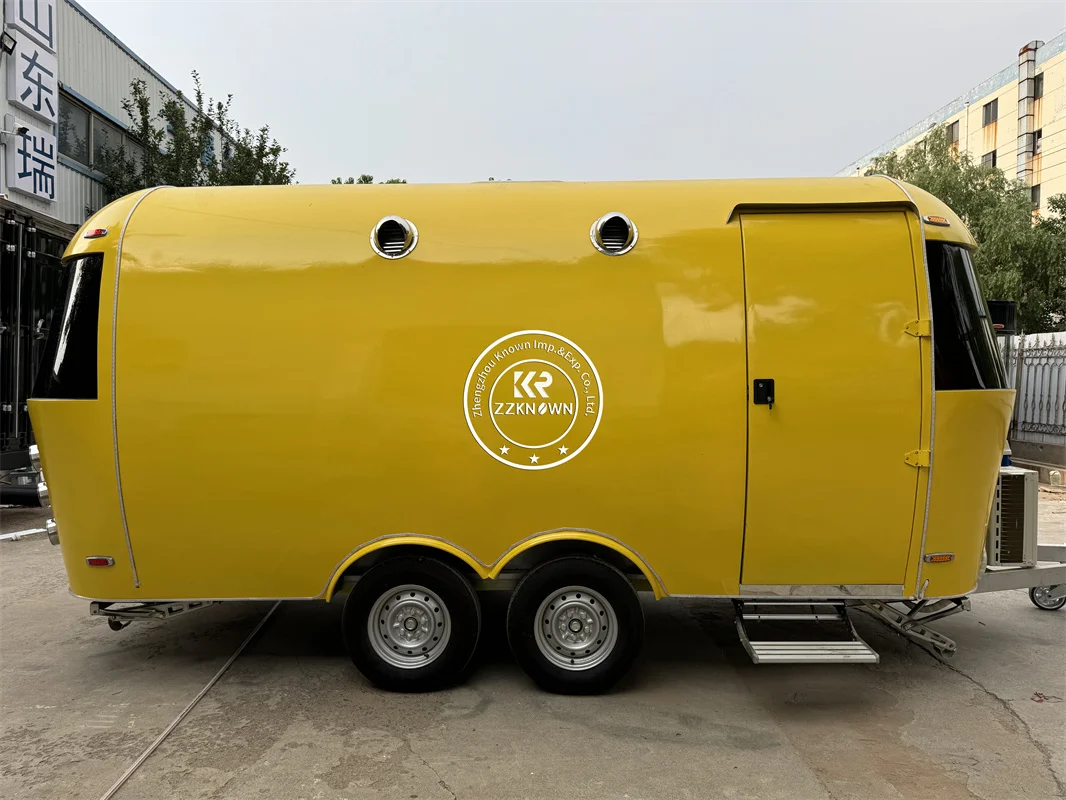 Mobile Food Trailer USA Concession Stainless Steel Truck Food Vending Cart Ice Cream Kiosk Manufacturer