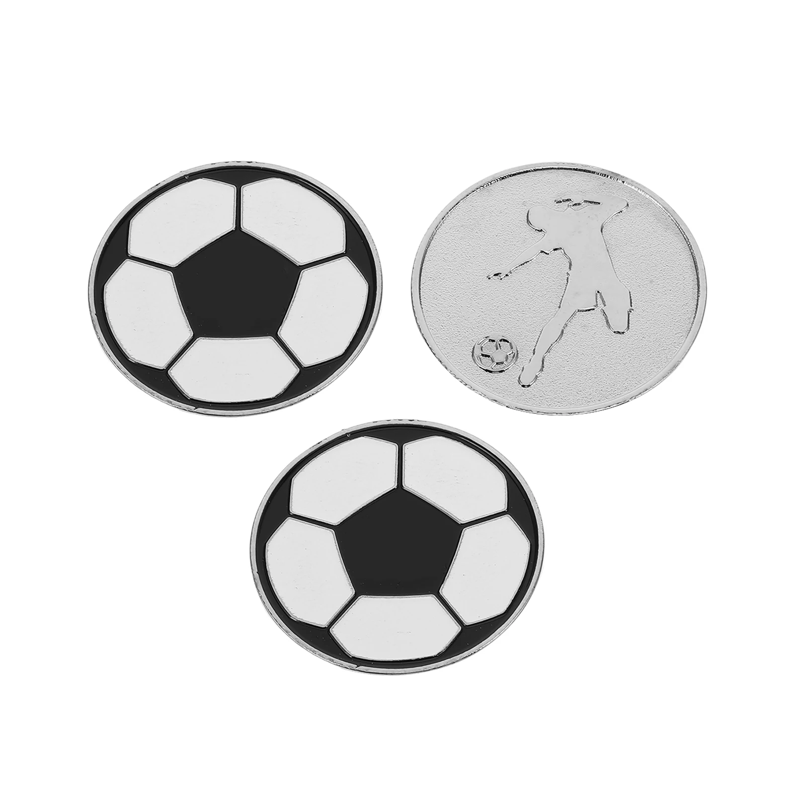 

3 Pcs Edge Picker Sport Coins for Soccer Referee Toss Volleyball Decision Black Portable Coin Tool for Football Matches Training
