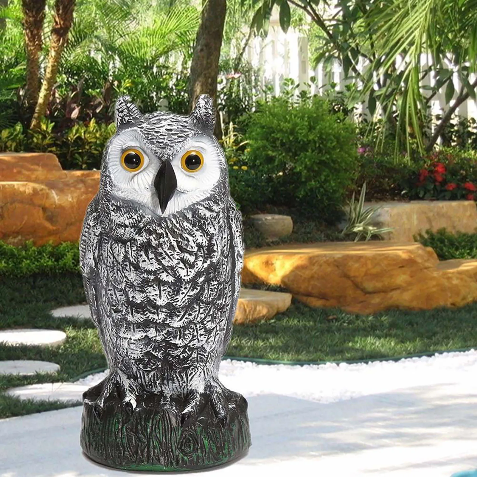 Fake Owl Decoys to Scare Birds Pest Repellent Pigeon Deterrent Owl Decoys for Garden Yard Outdoor Patio