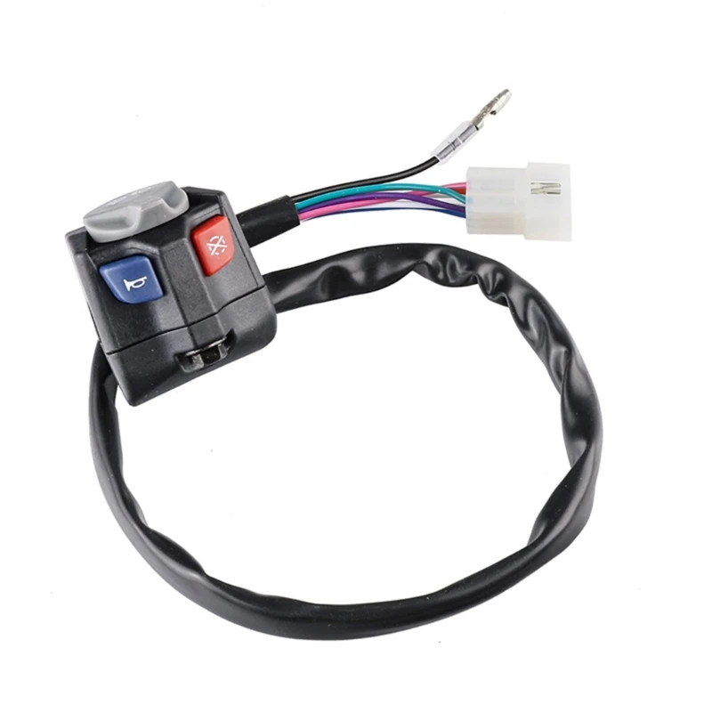 57BA Off Roading Motorcycle Handle Switches High Low Beam Ignitions Button Dustproof