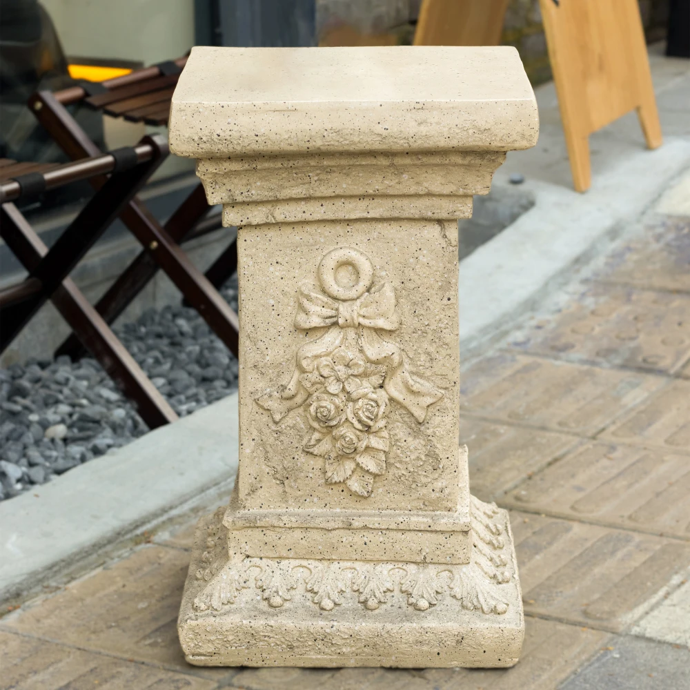 

19-дюймовая классическая колонная подставка для растений, декоративный держатель для цветов для использования в помещении и на улице в саду