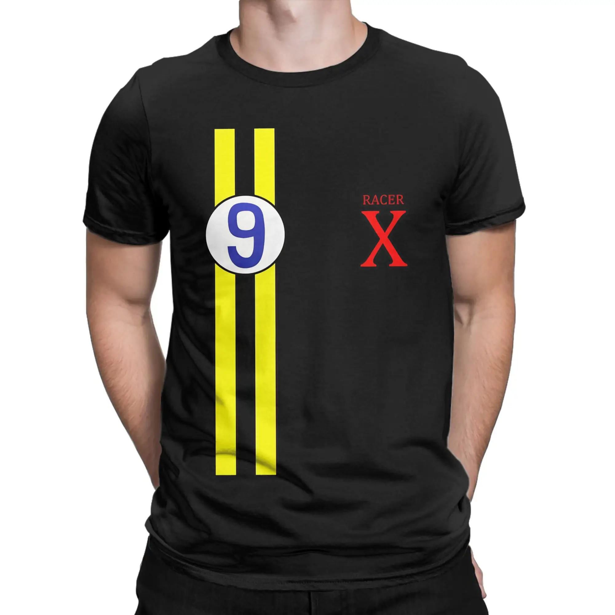 Retro Race Track Colorway  Classic Speed Racer Novelty Graphic 100% Cotton T-Shirt Tops Tees For Men