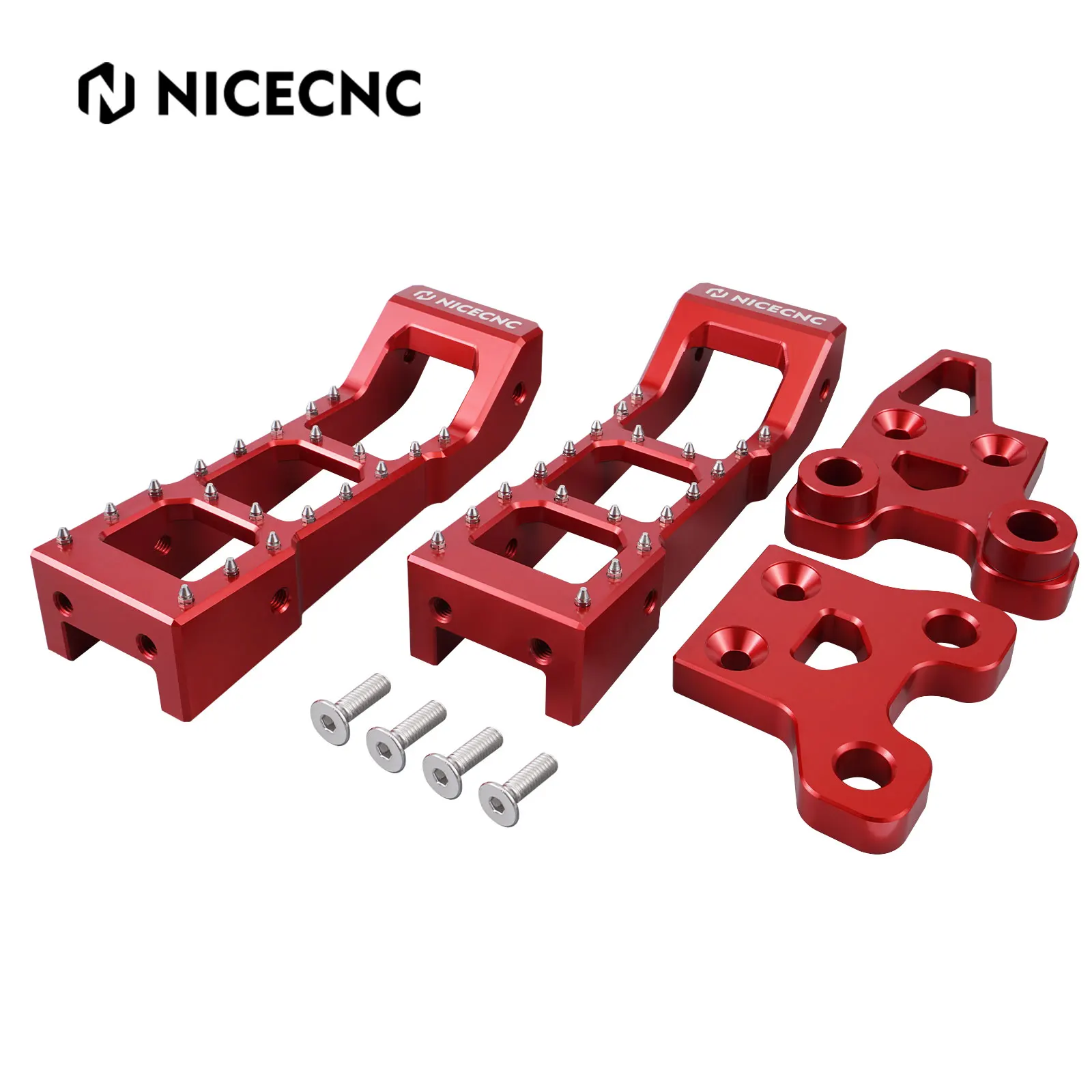 1Pair NICECNC Foot Pegs Pedals For Yamaha YFZ450R 2009-2022 YFZ450X 2010-2011 Heavy Duty Non-slip Off Road Modification Parts