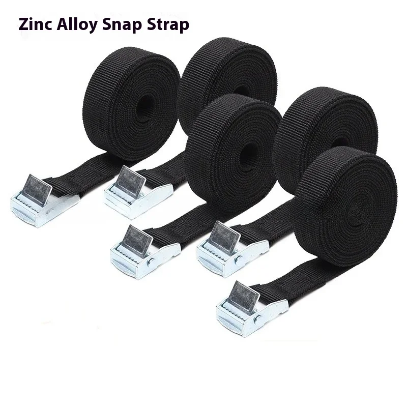 1 متر-5 متر مشبك التعادل أسفل حزام البضائع الأشرطة لسيارة دراجة نارية مع مشبك معدني حبل للسحب حزام سقاطة قوي لحقيبة الأمتعة #2