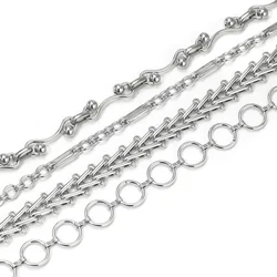 1 Meter Stainless Steel Big Combined Chains for DIY Men Jewelry Findings Making Hip Hop Punk Necklaces Bracelets Supplies Bulk