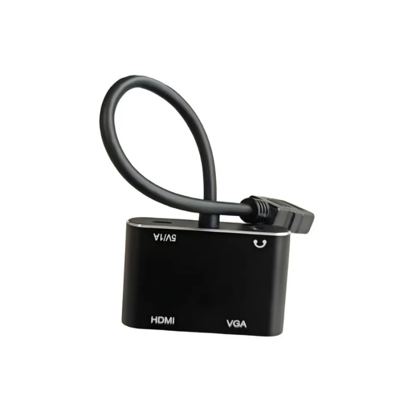 VGA to HDMI High-Definition Digital Analog Adapter HDMI Splitter One to Two KVM Switcher 2 Ports