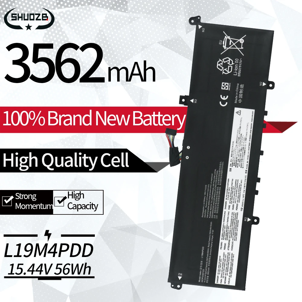 بطارية L19M4PDD L19C4PDD جديدة لأجهزة Lenovo ThinkBook 13S G2 هي G3 ACN Gen 2 Series ThinkBook 13S 14S G2 ITL Series L19D4PDD 56WH