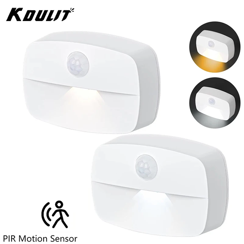 Auto ON/OFF LED Smart Night Lamp Under Cabinet Light PIR Motion Sensor Kitchen Bedroom Light for Night Cupboard Closet Stairs