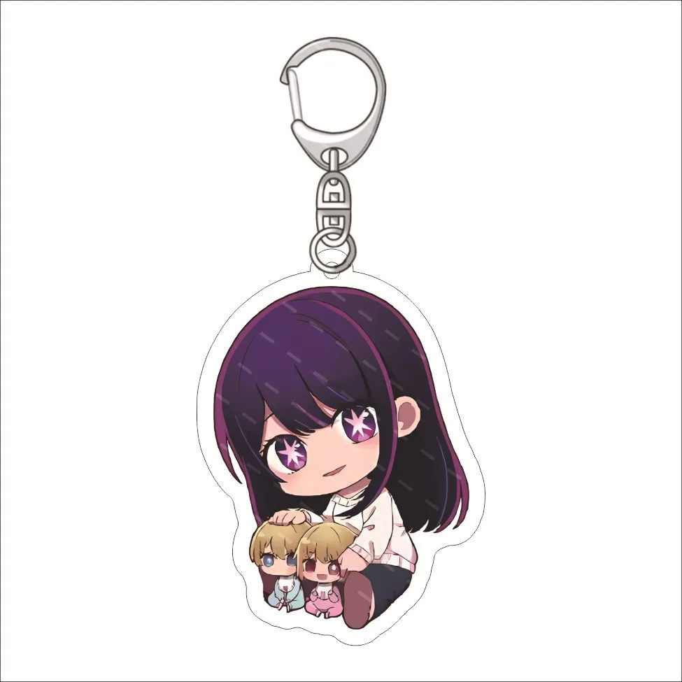 Oshi no Ko سلسلة مفاتيح مصنوعة من الأكريليك Hoshino Aquamarin Hoshino Ai قلادة أكريليك محيط أنيمي #5