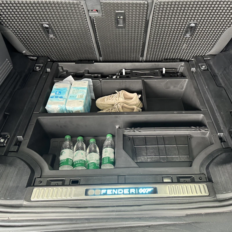 For Land Rover Defender 20-24 trunk storage box under divider layer storage 110 interior modified large capacity car storage box