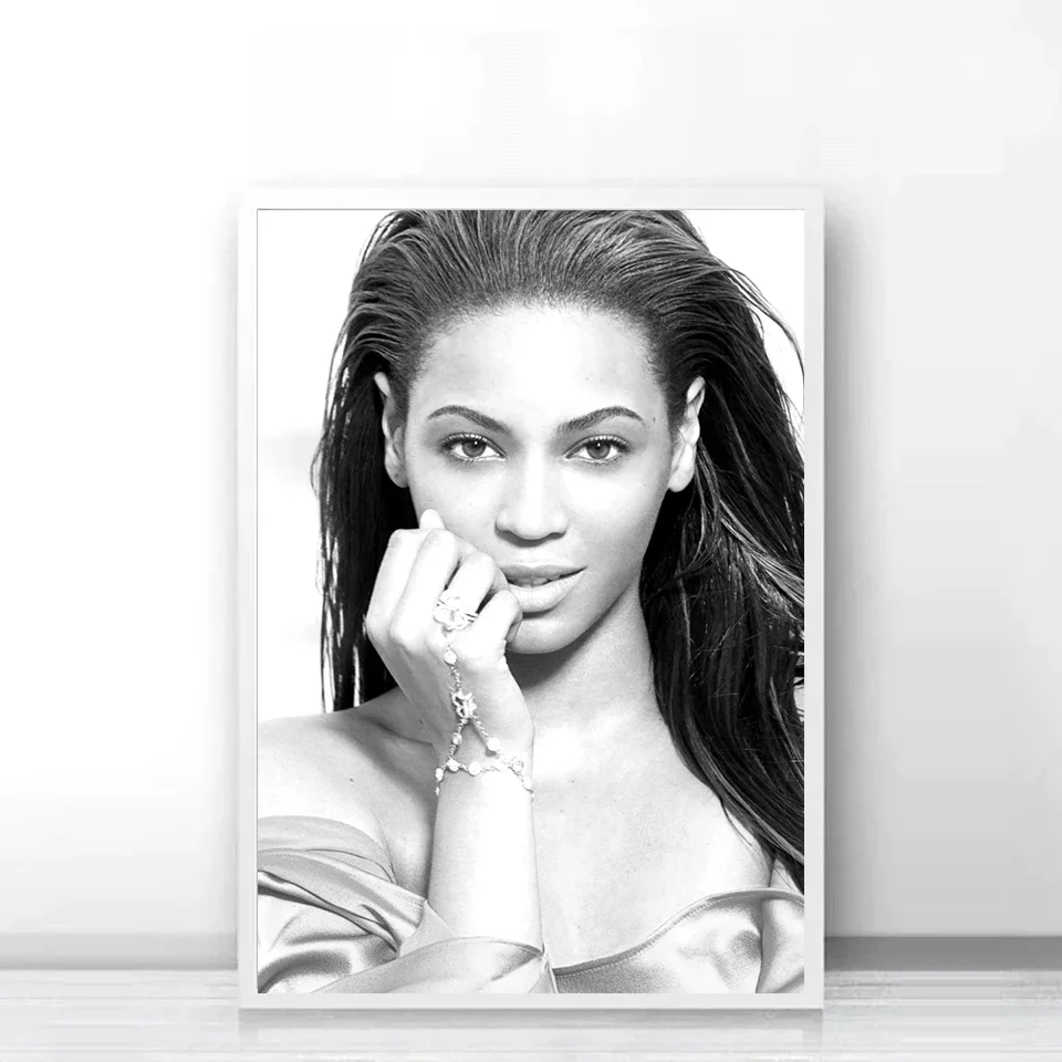 Beyonce Poster Super Music Singer Star Canvas Posters and Prints Photo Portrait Pictures Bar Hotel Cafe Wall Art Decor Mural