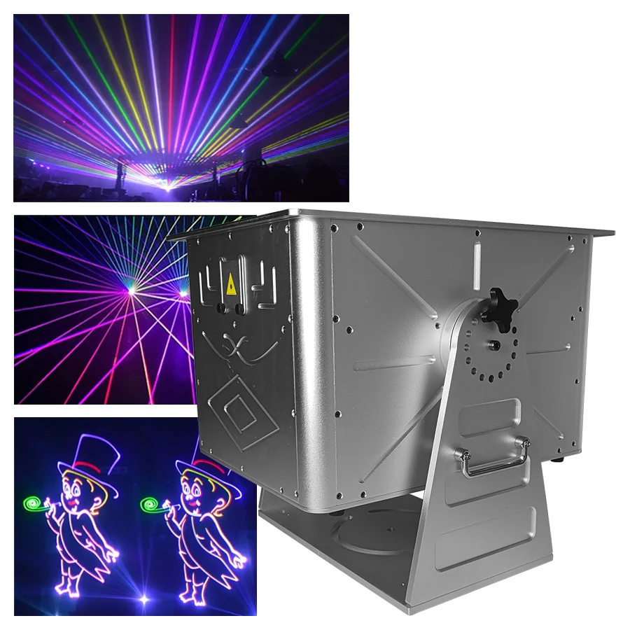 30W50W High Power Full Color Animation Laser waterproof Light with Northern Lights Time Tunnel Effect Outdoor Landmark Projector