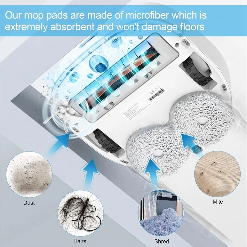

【Popular】Mop Cloth With Holders, Cleaning Mop For Dreame W10, W10 Pro, W10 Ultra Cleaning Agent Replacement Parts