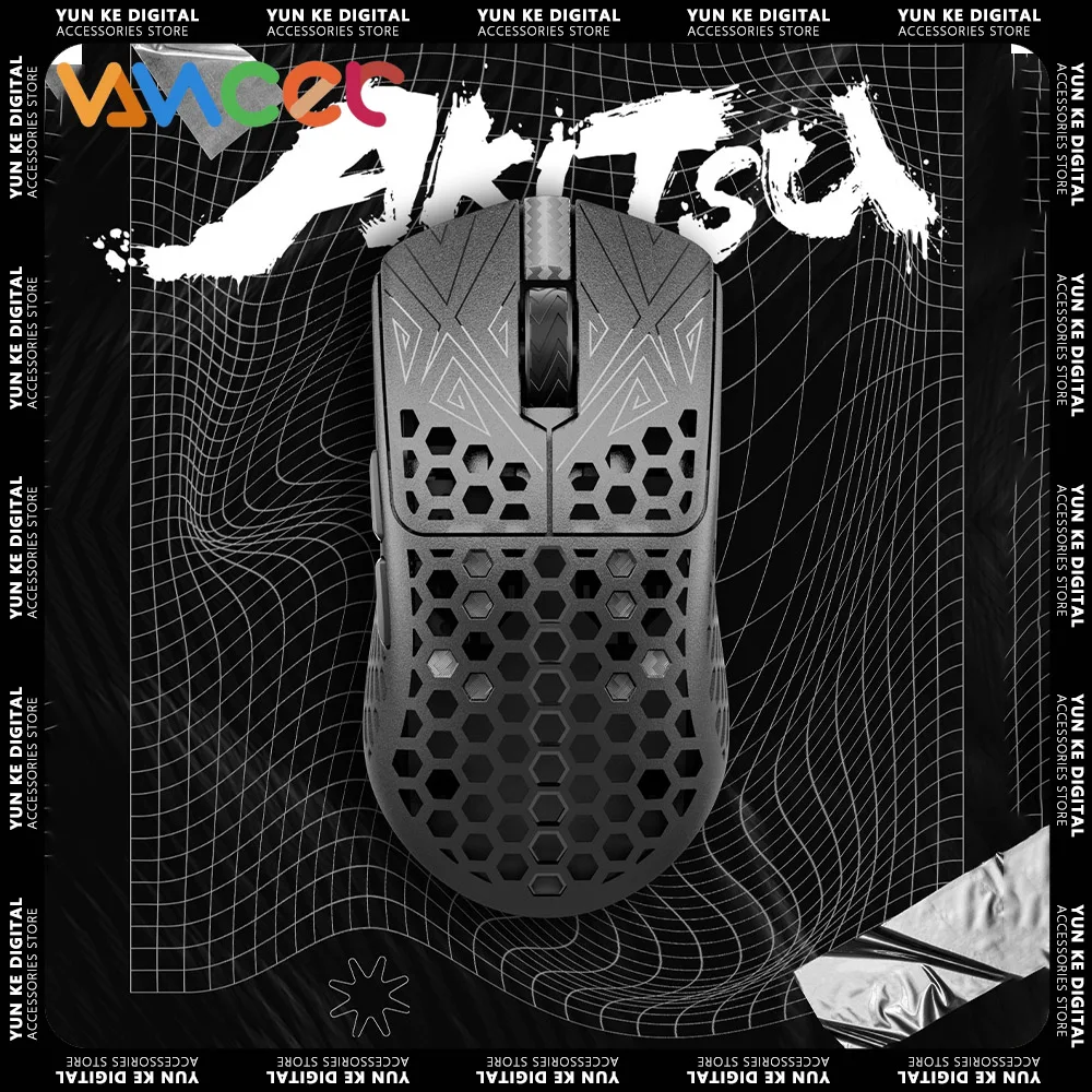 

Vancer AKITSU Wireless Mouse Carbon Fiber PAW3395 8K FPS Gaming Mouse 38g Low Dela Customize Gaming Accessories Pc Valorant APEX