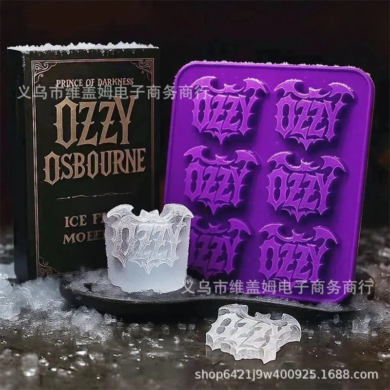 

Ozzy Osbourne силиконовый лоток для кубиков льда многоразовый гибкий антипригарный льдогенератор для виски и коктейля для вечеринки, бара, домашнего использования