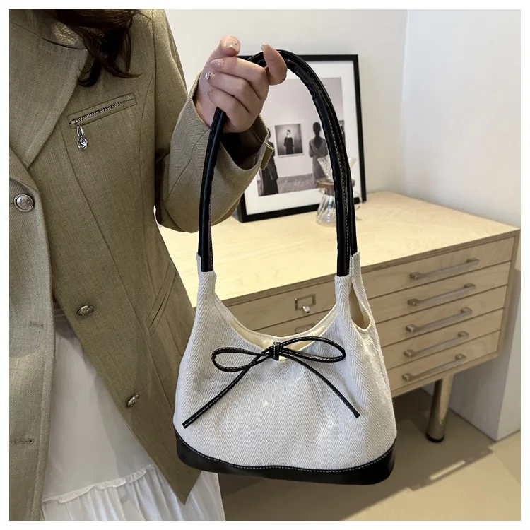 Ins2024Korean ins حقيبة التنقل ذات سعة كبيرة 2025 المتخصصة الرجعية سعة كبيرة حمل حقيبة عصرية حقيبة يد بكتف واحد #6